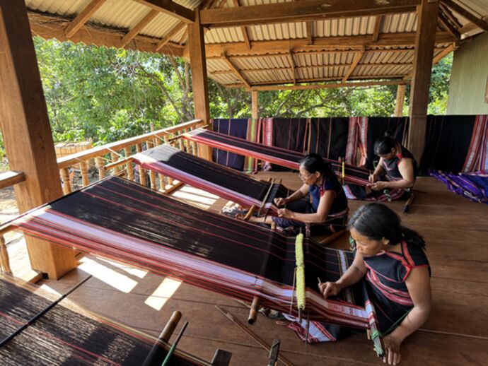 À Gia Lai, le village de Kép fait revivre la tradition de la brocatelle