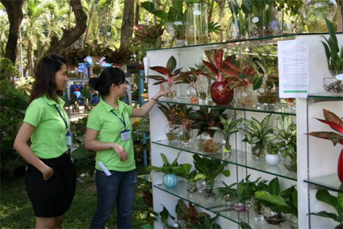 Le stand de la compagnie Aquagarden. Photo : Minh Thu/CVN 