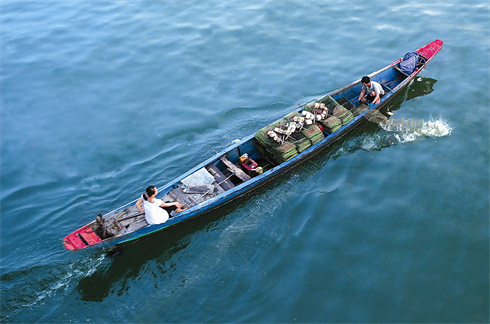 Pratique de la pêche au casier.