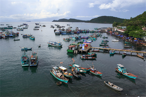 Le port d’An Thoi à Phu Quôc, un des plus importants de la province.