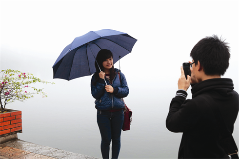 En vue de garder des images insolites de Hanoi les premiers jours de l’hiver.