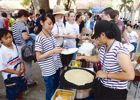 Stand d’une école participant à la Fête de la Francophonie 2014.