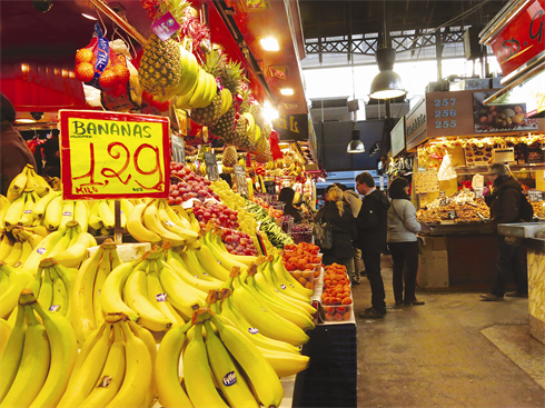 La Boqueria, un marché populaire.    