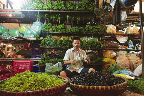 Secteur destiné aux fruits, légumes et tubercules.